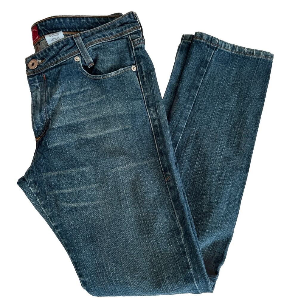 Levis Skinny Jeans Vintage 582 Size12 M Blue Pants Ladies Mid Rise Stret…
